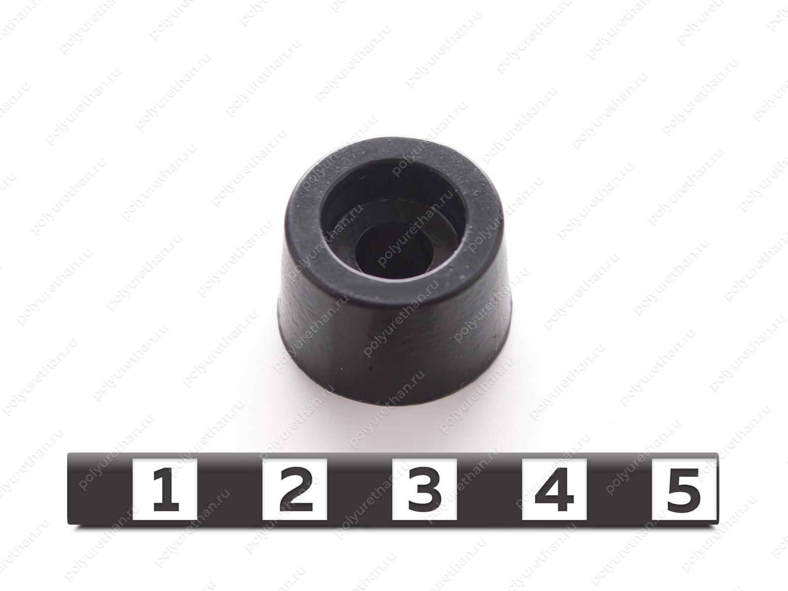 Ножка приборная D19 x d6 x H12 Полиуретан 33-99-9039 (PU54/M80/черный)