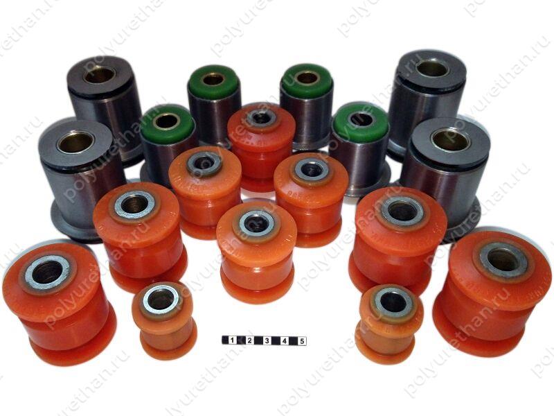 Комплект сайлентблоков для Toyota Land Cruiser Prado 90,95 Полиуретан 1-21-001