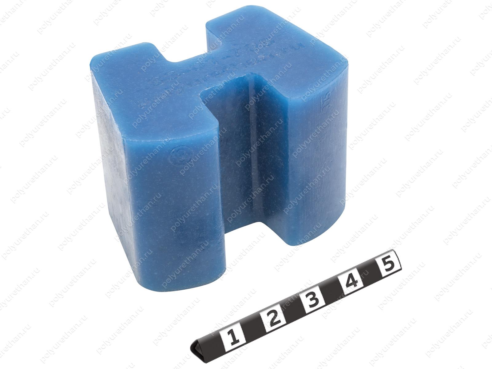 Вставка N-EUpex/Н-Flex 53x42x36,5мм (аналог), эластичный H-образный элемент муфты Полиуретан 33-01-705 (PU54/M87/синий)