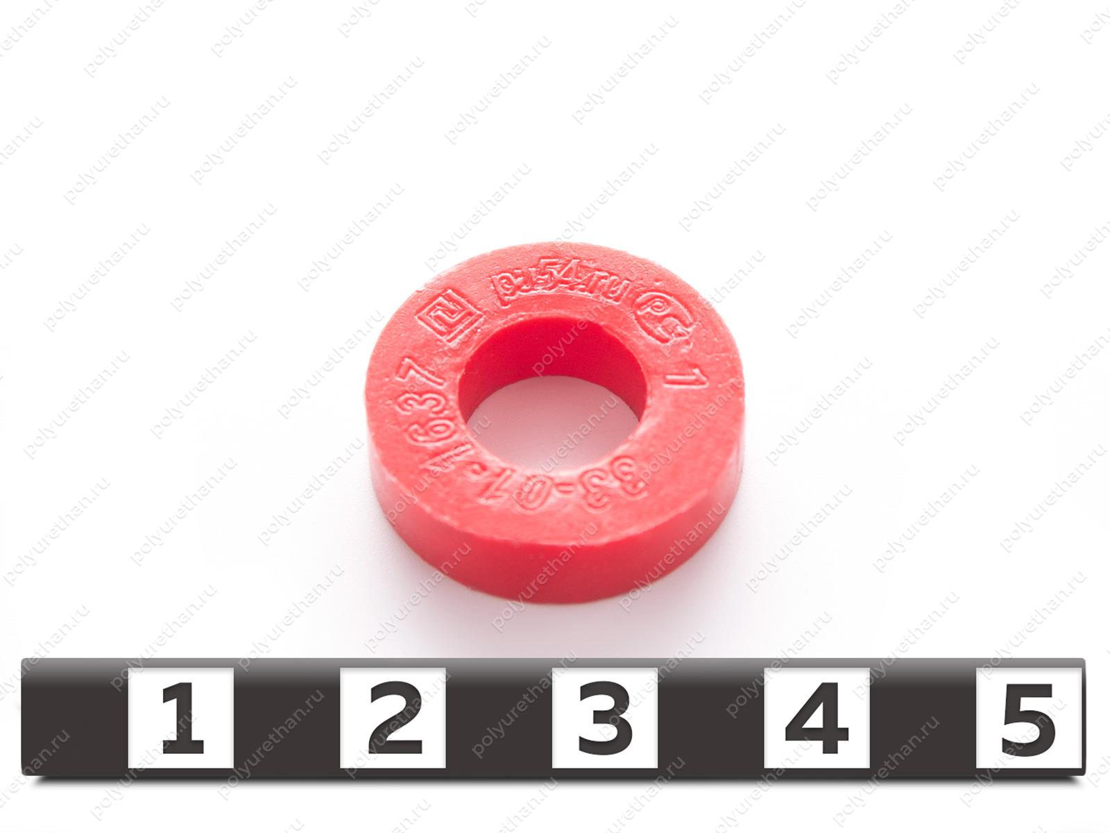 Втулка D18 x d8.5 x H5 Полиуретан 33-01-1637 (PU54/K55/красный)