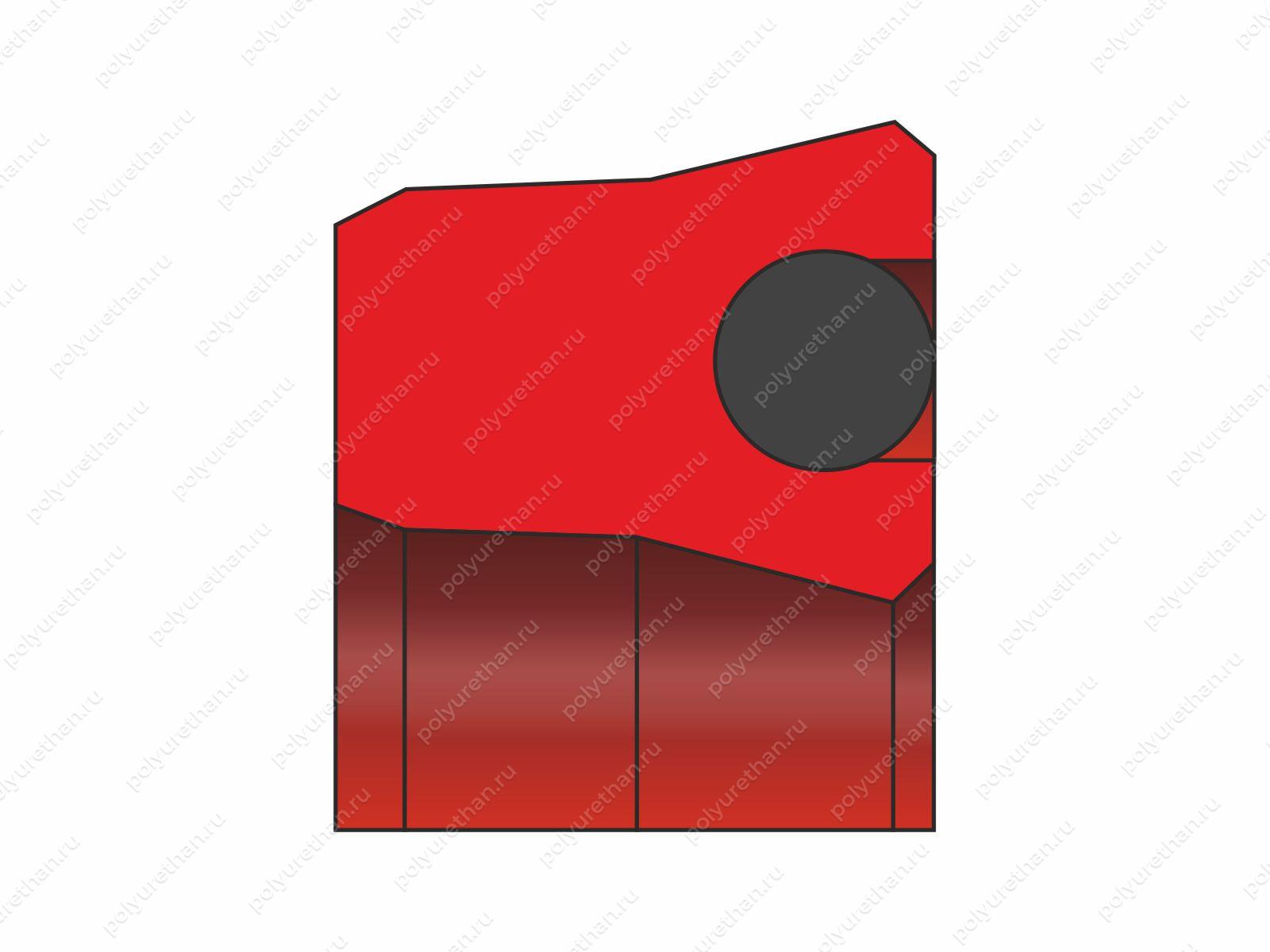 Уплотнение 80x90x5/L=6 аналог UPN 80 90 5 ASTON SEALS Полиуретан 70-08-974101 (PU92M+PU87M)