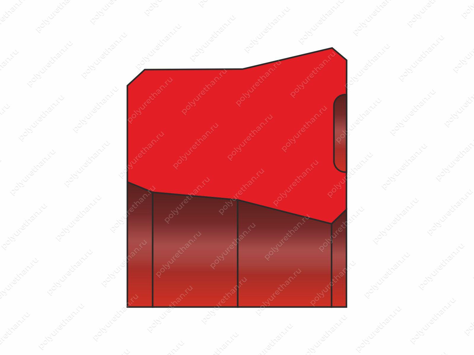 Уплотнение штока 25.4x19.05x3.175/L=3.5052, аналог 611 HALLITE (4410000) Полиуретан 70-08-984001 (PU54/M92/красный)