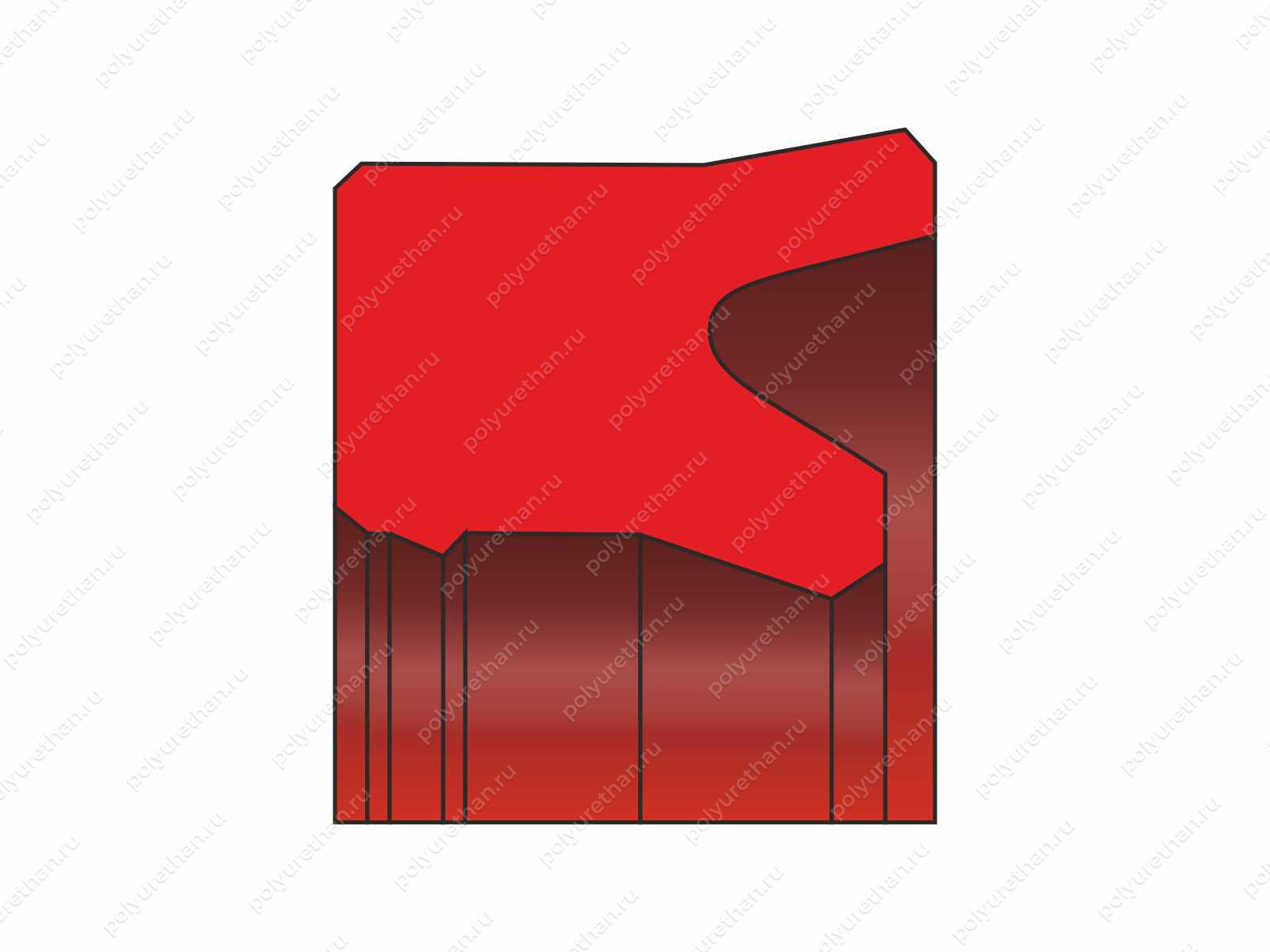 Уплотнение штока 40x48x5,8, аналог AD 40 48 5.8 ASTON SEAL Полиуретан 70-00-737001 (PU54/M92/красный)
