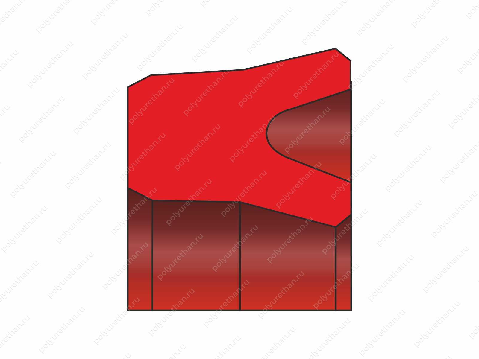 Манжета 30x22x5/L=6 (5.7), аналог KASTAS K21-022/11 PU, SAKAGAMI SKY-22 22x30x5/5.7 Полиуретан 70-00-12211 (PU54/M92/красный) (10010891; 10010894; K21-022/11; K21-022/11 PU; SKY-22)