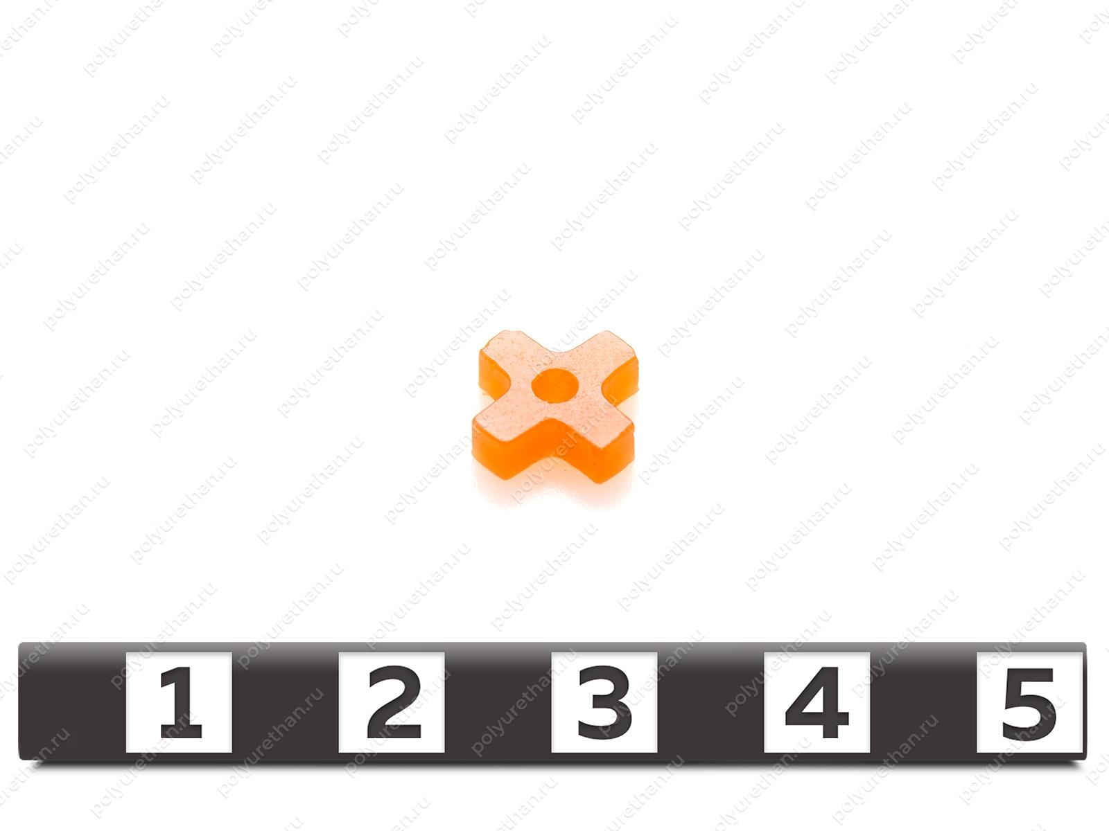 Вставка упругой муфты эластичная АД9.254.312 (Звездочка) Полиуретан 33-01-1458 (PU54/M72/оранжевый)