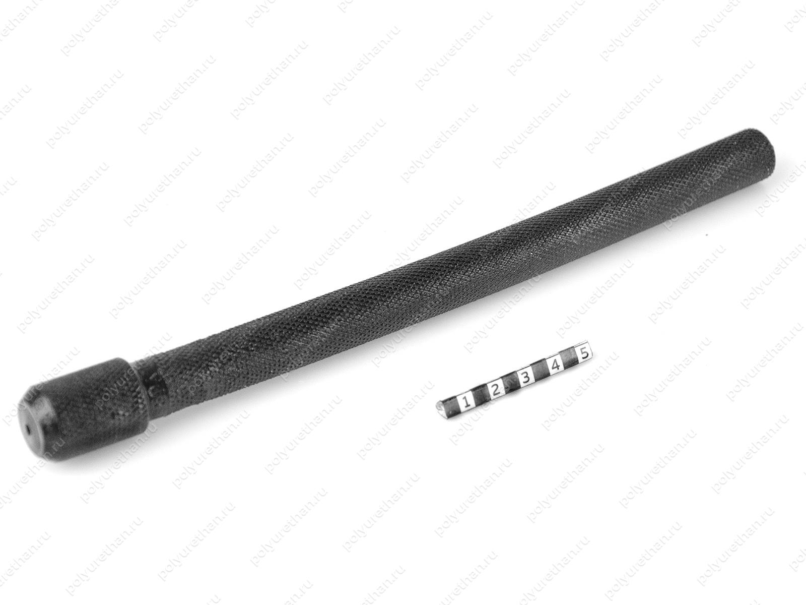 Ручка для хлыста, длина 25 см, ID=4,5mm Полиуретан 33-01-09045 (PU54/M87/черный)