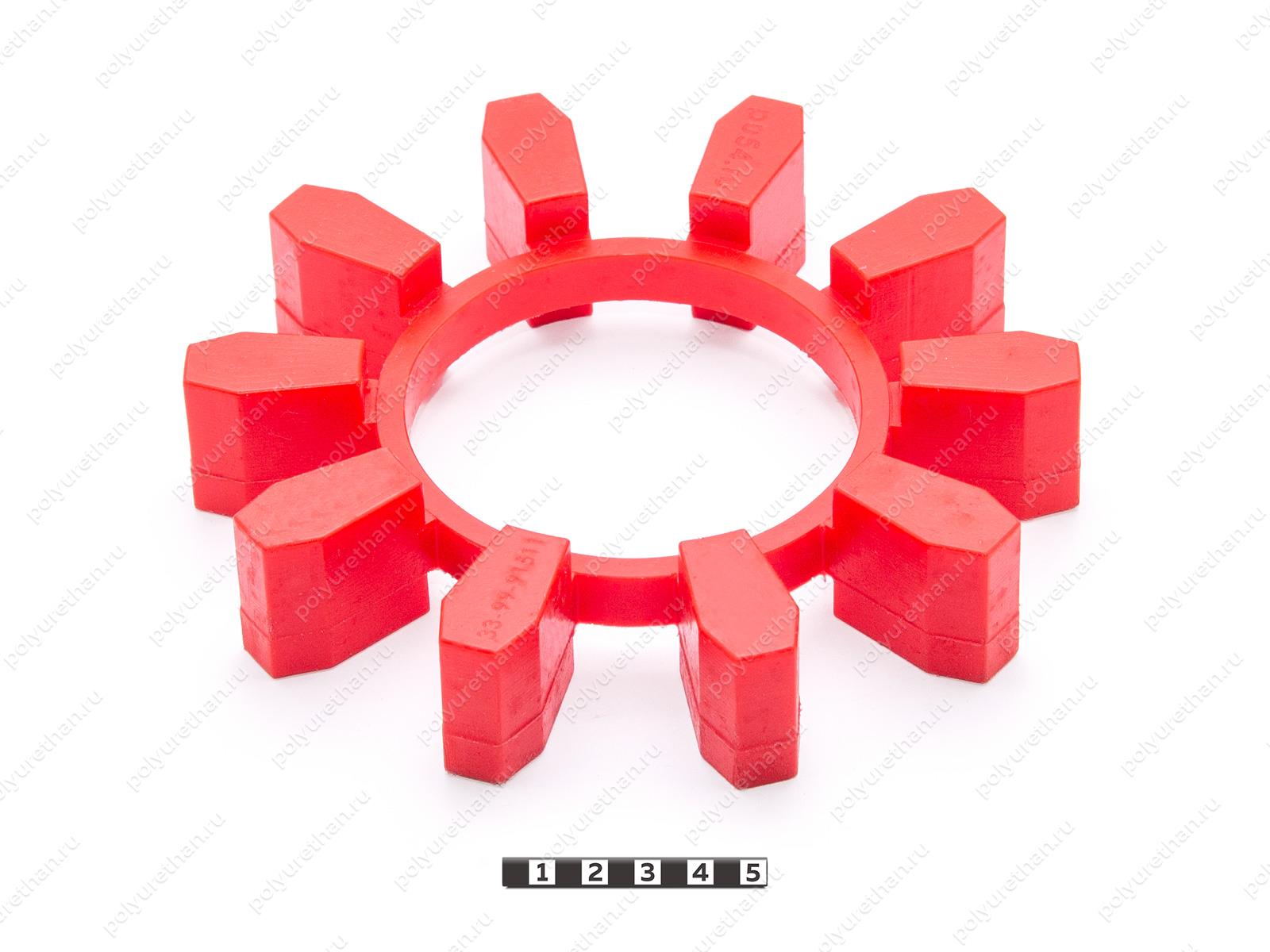 Эластичный элемент муфты N-BIPEX, аналог BIPEX 182 Полиуретан 33-99-91511 (PU54/M92/красный)