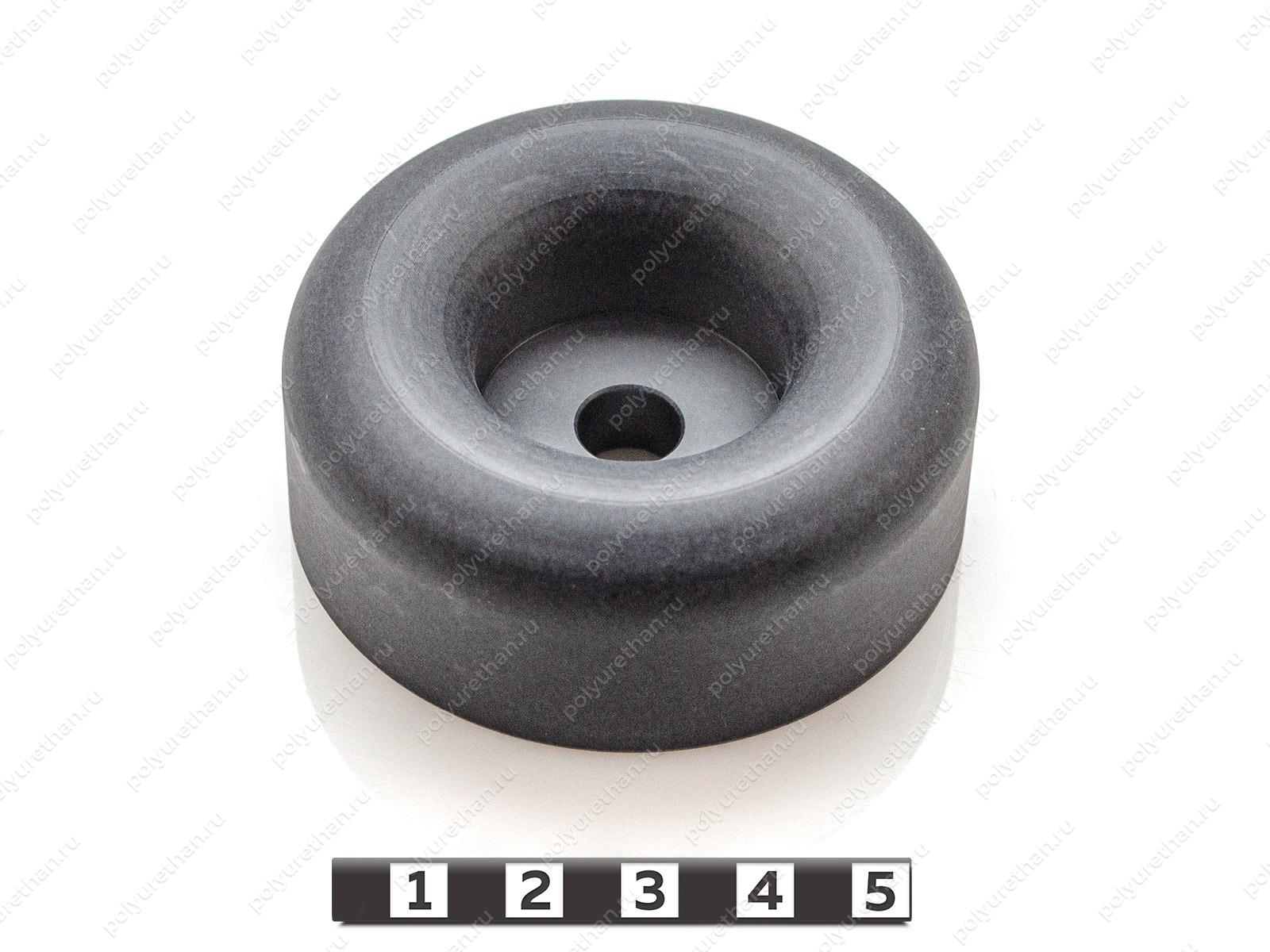 Ножка приборная D 64 x d 9,5 x h 25,4 Полиуретан 33-99-9038 (черный капролон с графитом)