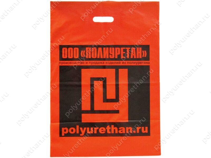 Пакет ПВД фирменный 41*58 Полиуретан 74-06-003 (оранжевый)