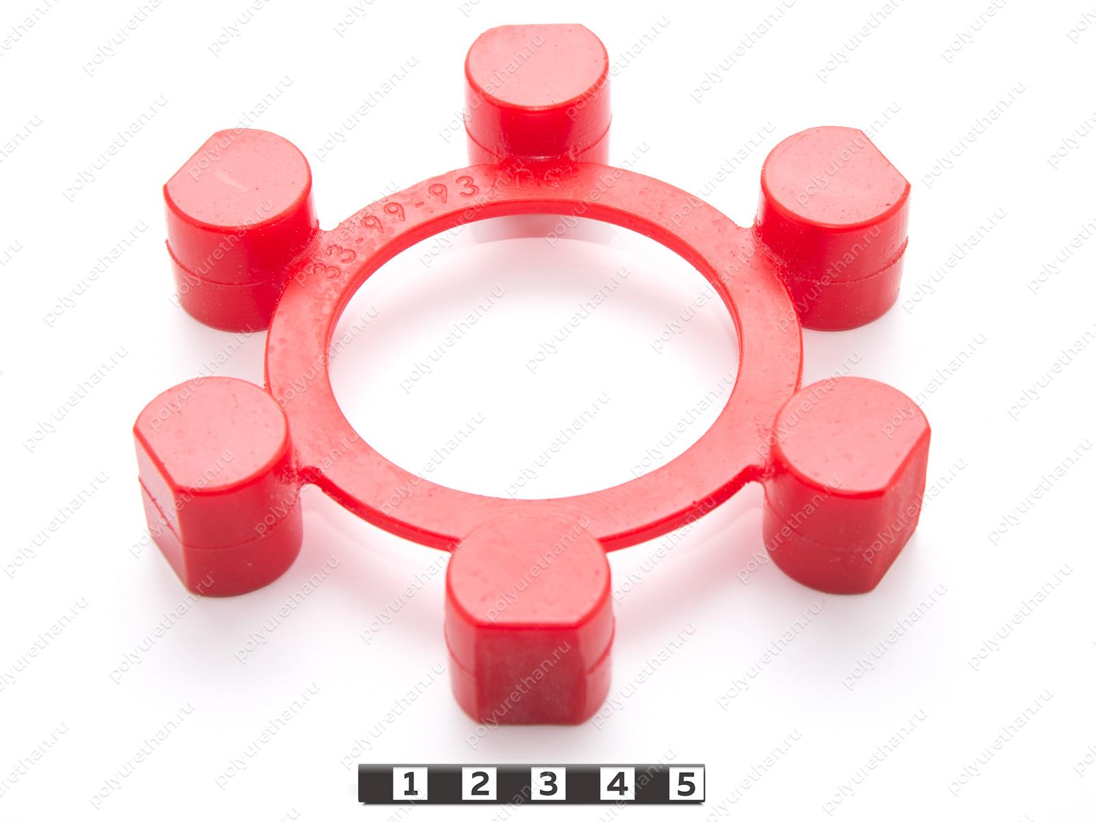 Эластичный элемент муфты, аналог для Centaflex B 138 Полиуретан 33-99-93705 (PU54/E92/красный)