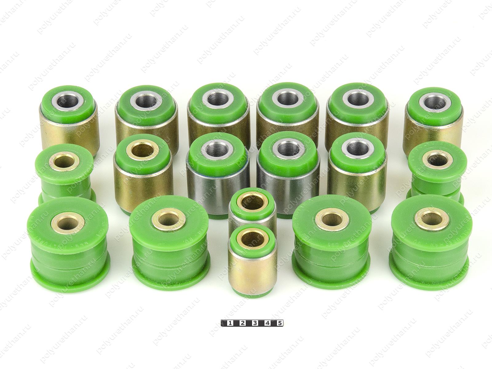 Комплект сайлентблоков для Toyota Land Cruiser 80, 81, 105 Полиуретан 1-21-006