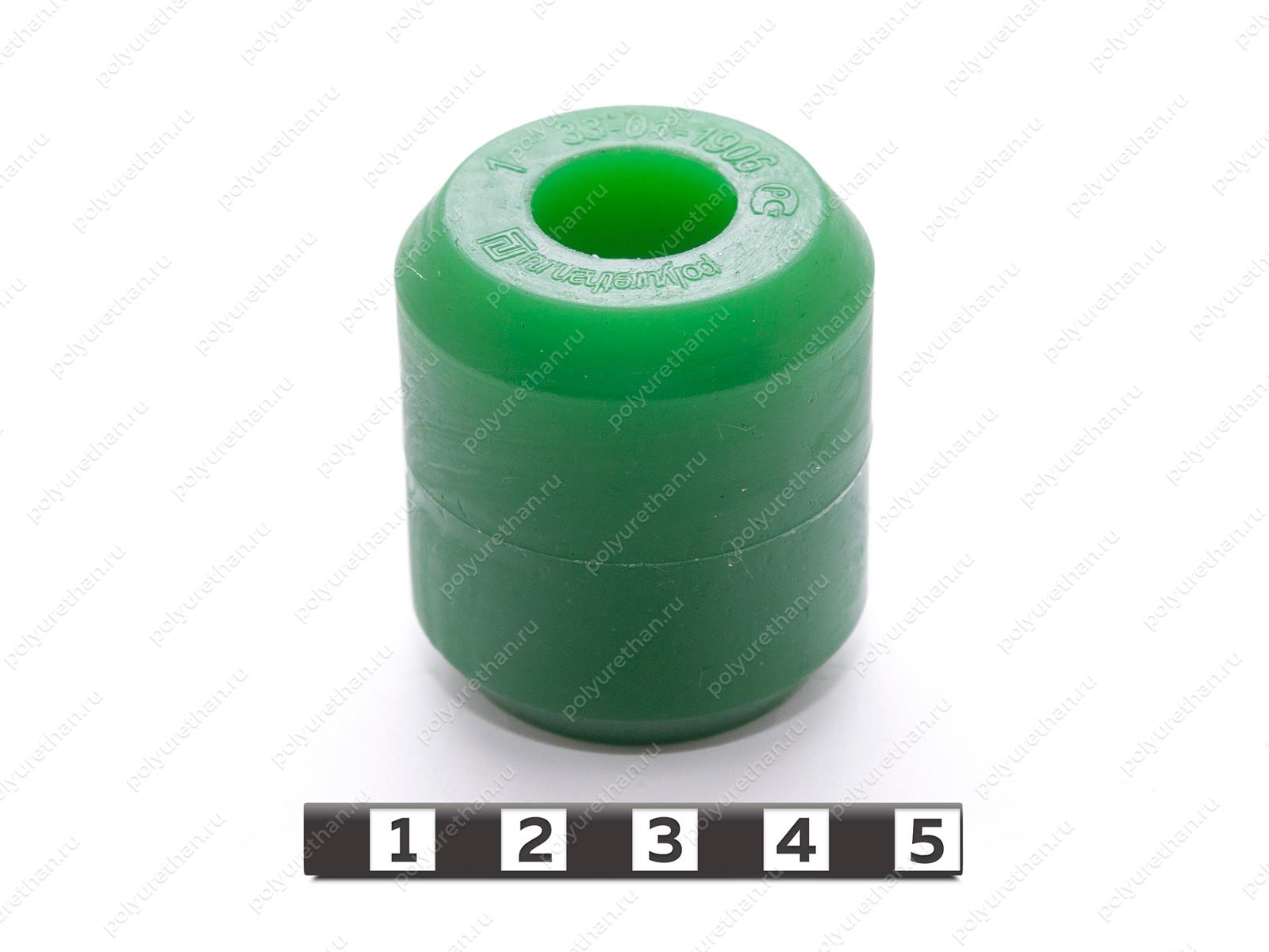 Вставка упругой муфты D1-16мм D2-38мм H1-42мм Полиуретан 33-01-1906 (PU54/M80/зеленый)