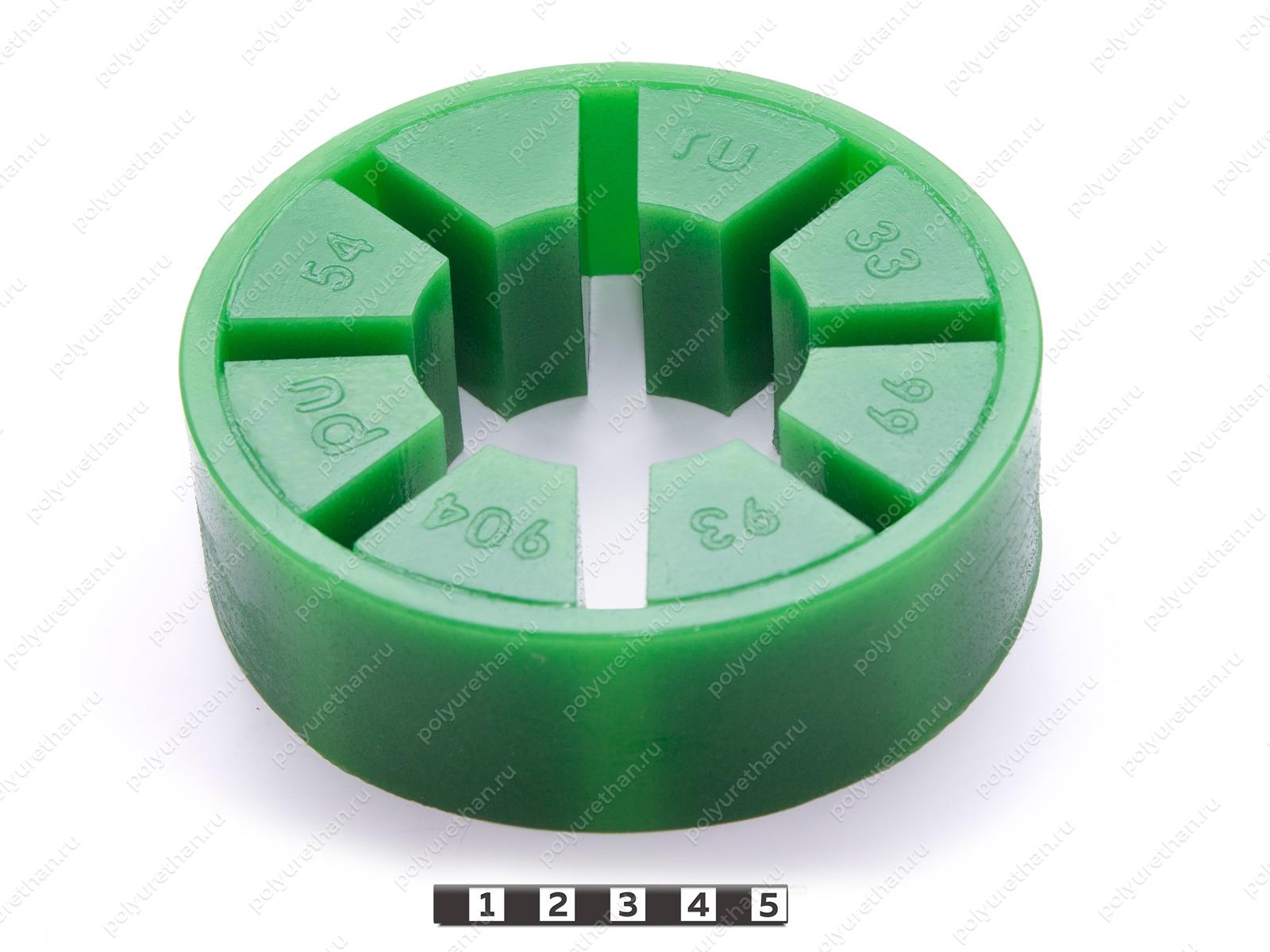 Эластичный элемент муфты, аналог QUICK FLEX QF50 LOVEJOY, QF50INSERT (88345005362) TIMKEN Полиуретан 33-99-93904 (PU54/M80/зеленый)